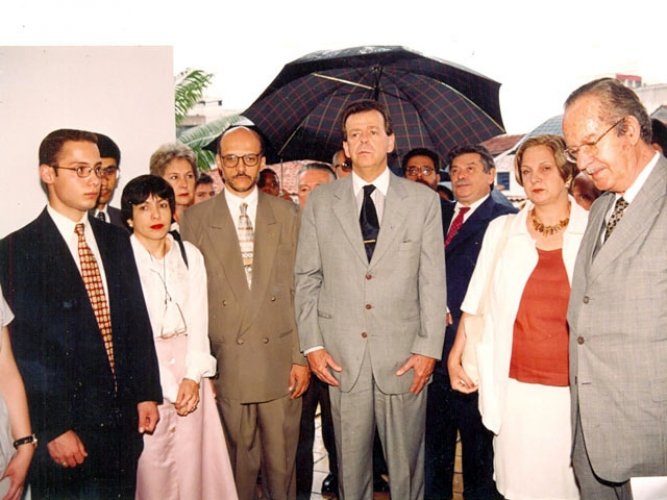 Inauguração do JEC - UnG - Novembro/99 - Com Desembargador Oswaldo Caron